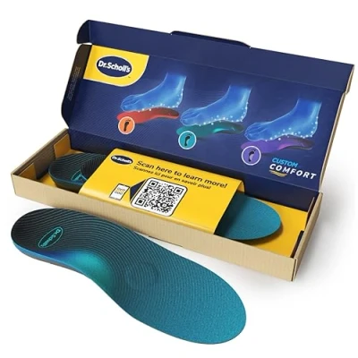 Imagen de Dr. Scholl&#039;s Plantillas Custom Comfort para fascitis plantar estándar zapatos con soporte de arco mujeres talla, hombres 46 47.5, comodidad todo el día CF690