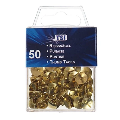 Imagen de ETI chinchetas, 50 pack, oro