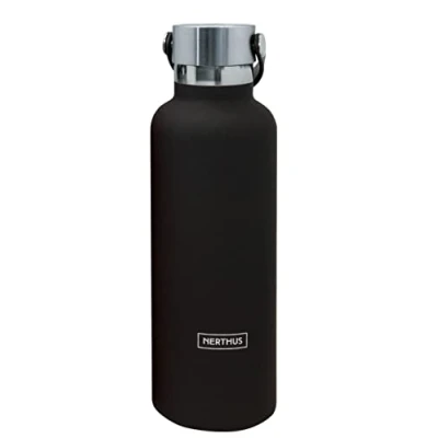 Imagen de NERTHUS FIH 720 Botella Termo Tapon Asa Doble Pared para frios y Calientes Diseño Coral de Acero Inoxidable 750 ml Libre BPA, 18/8
