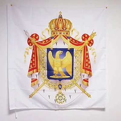 Imagen de BANDERA DE las ARMAS NAPOLEON III SEGUNDO IMPERIO FRANCÉS 90x90cm para palo EJERCITO FRANCIA 90 x cm AZ FLAG