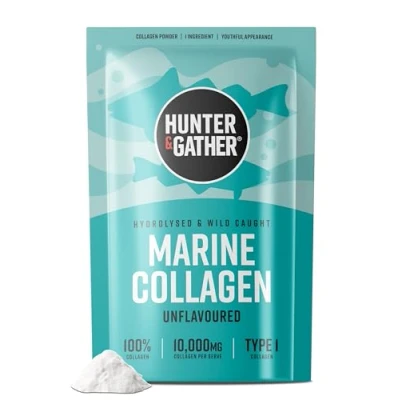 Imagen de Hunter &amp; Gather Colágeno Marino en Polvo 300g Péptidos de Hidrolizado Puros Sin Sabor Premium para Cabello Piel Uñas Músculos