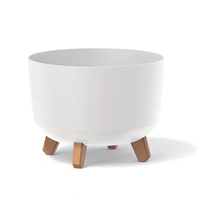 Imagen de Macetero color blanco,sin depósito , colección GRACIA de 29cm x 22cm cm, capacidad 9,8 L.