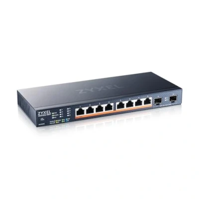 Imagen de Zyxel 8 Port Multi Gig 2.5G Cloud/Smart Managed PoE++ Switch @130W con x PoE++(60W) 2 10G SFP+ sobremesa o Montaje en Pared [XMG1915 10EP].