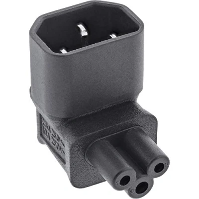 Imagen de InLine® Adaptador de Corriente IEC 60320 C14 / C5 (ángulo Superior/Inferior, 3 Polos)