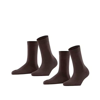 Imagen de ESPRIT Uni 2 Pack W SO algodón unicolor pares, Calcetines Mujer, Marrón (Dark Brown 5230), 35 38