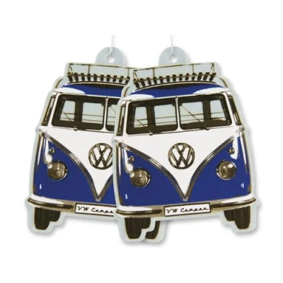 Imagen de BRISA VW Collection Ambientador para automóvil Volkswagen T1 Camper Bus en formato individual (Frente del Bus/Océano/Azul/Conjunto de 2)