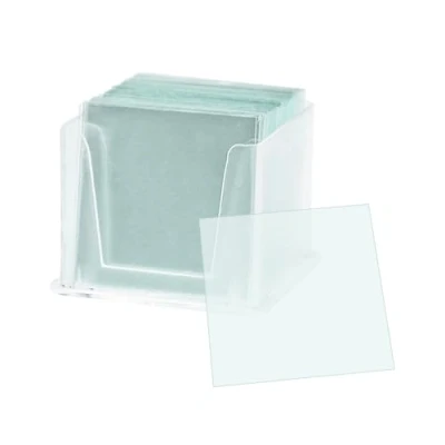 Imagen de 100 Piezas Cubreobjetos para Microscopio 22x22 mm Transparentes Portaobjetos Accesorios