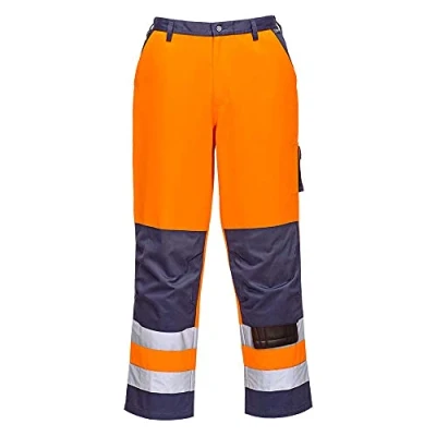 Imagen de Portwest Pantalones De Alta Visibilidad Lyon, Tamaño: M, Color: Naranja/Marino, TX51ONRM