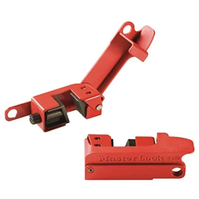 Imagen de Master Lock 493B Bloqueo del disyuntor Grip Tight Conmutadores Basculantes Estándar Sencillos y Dobles para Eléctrico, 13 x 7 3 cm