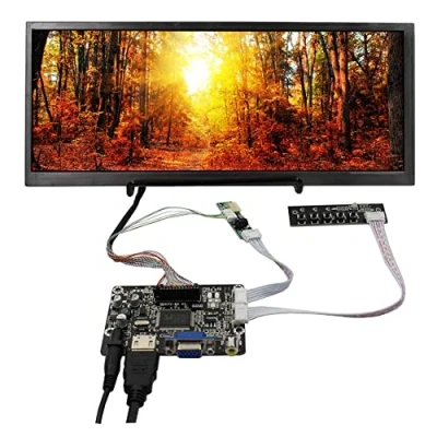 Imagen de VSDISPLAY Pantalla LCD IPS de 12.3 pulgadas 1920x720 FHD HSD123KPW2 D10 y placa controladora HD MI VGA AV KYV N5 V3