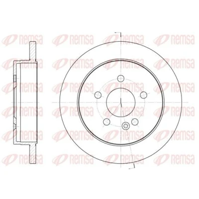 Imagen de REMSA 6799.00 Disco de freno Eje trasero 284,8, 284,8 14,8 5 macizo HONDA: CIVIC 8 Hatchback, MERCEDES BENZ: Clase ML