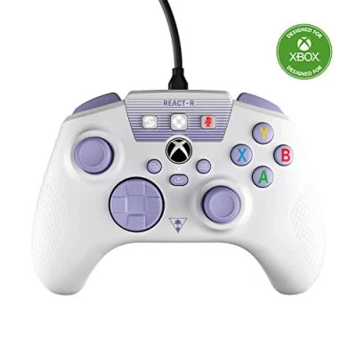 Imagen de Turtle Beach REACT R Controller Blanco y Morado Xbox Series XS, One PC