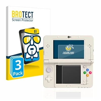 Imagen de BROTECT Protector Pantalla Cristal para Nintendo New 3DS Vidrio (3 Unidades) [Dureza 9H, Anti Arañazos]
