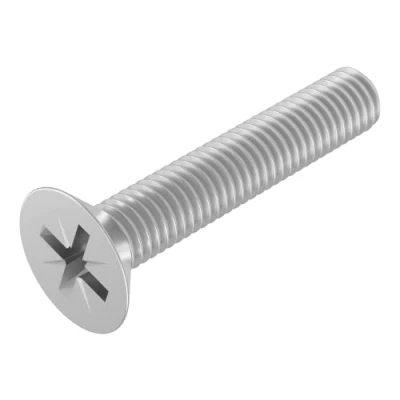 Imagen de SECCARO Tornillo avellanado M4 x 22 mm, acero inoxidable V2A VA A2, DIN 965, Phillips / PZ, rosca completa, 20 unidades