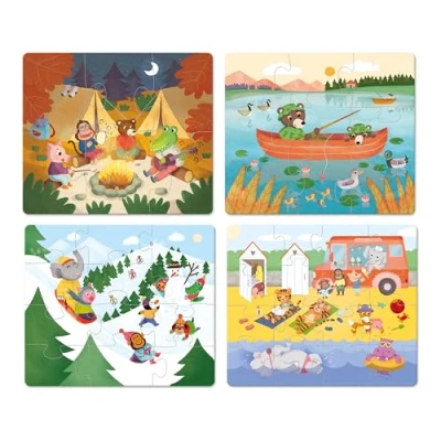 Imagen de Vilac Animales 4 puzles evolutivos para Las Vacaciones, Multicolor (2634)