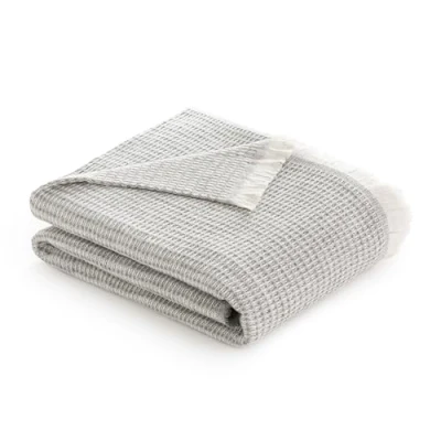 Imagen de Todocama Manta de Algodón Extrasuave con Diseño GOFRE, Colcha Multiusos Four Seasons para Sofá, Cama, Funda Decorativa y Fular, (Gris Oscuro, 180x240cm).