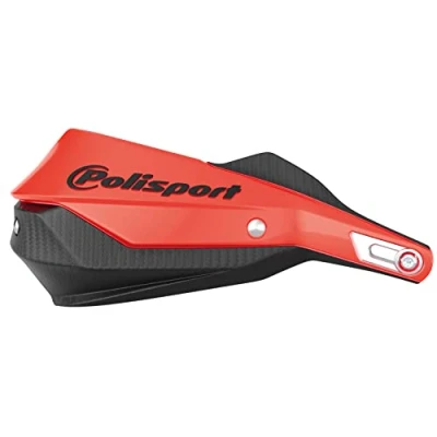 Imagen de POLISPORT 8308800006 Paramanos TRAIL BLAZER fabricado en plástico con kit de montaje incluido compatible todos los modelos motocross/enduro color rojo/negro