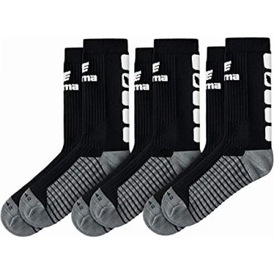 Imagen de erima 2181910 Calcetines, Unisex Adulto, Negro/Blanco, 43 46