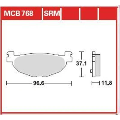 Imagen de TRW Sinter Maxi Scooter MCB768SRM Juego de pastillas freno