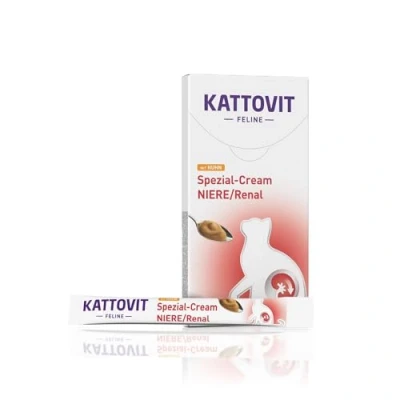 Imagen de Kattovit Special Cream Riñón Renal con Pollo Paquete de 5 x 6 15 g Alimento complementario para Gatos Adultos Completamente Libre azúcar, colorantes y conservantes