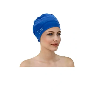 Imagen de fashy Exclusive 3479 53 Gorro de natación, diseño con Brillantes, Color Azul