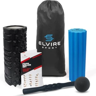Imagen de ELVIRE SPORT Rodillo de Masaje Muscular Espuma Suave, Bola para Pies Alivia el Dolor Espalda, Piernas y Fascitis Plantar Yoga, Pilates