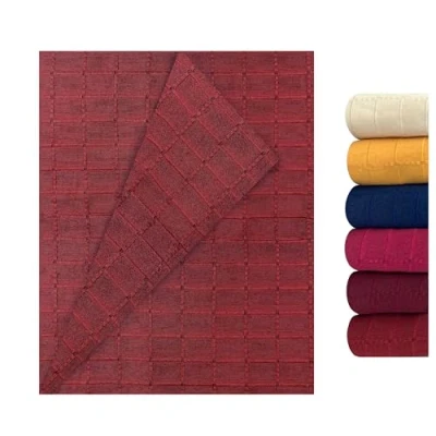 Imagen de GFD Colcha Multiusos Clásica para sofá y Cama Algodón Poliéster, Manta Foulard Cómoda Suave, Plaid Colores Vivos, Cubrecama, Cubre (Teja, 240 x 270)