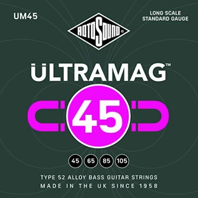 Imagen de Rotosound UM Ultramag Bass roundwound long scale set 4 string Standard 45 105 UM45