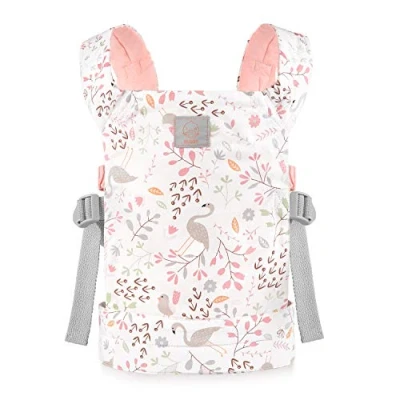 Imagen de GAGAKU Baby Doll Carrier Portadores de Animales Peluche Delante y detrás para niñas Rosa (Flamencos)