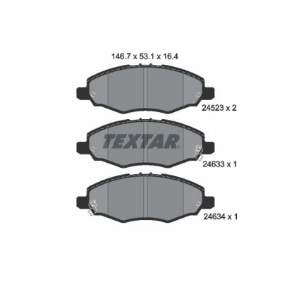 Imagen de TEXTAR 2452301 Juego de pastillas freno con avisador acústico desgaste TOYOTA: HILUX 3 Pick up, Pritsche/Fahrgestell (KUN1, TGN3, TGN2
