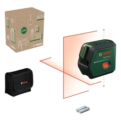 Imagen de Bosch nivel láser de líneas cruzadas UniversalLevel 2 (láser cruzadas, incl. puntos plomada para una alineación precisa y transferencia sencilla, en caja cartón)