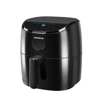 Imagen de Aigostar Freidora de aire 4L, 8 programas Air Fryer 1500W, Temporizador 60 minutos, pantalla LED táctil, precalentamiento rápido, Recordatorio agitación, Libre BPA