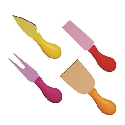 Imagen de Excelsa Passione Color Juego de 4 Cuchillos Queso Acero Inoxidable, Multicolor, 11 x 3 cm, Unidades
