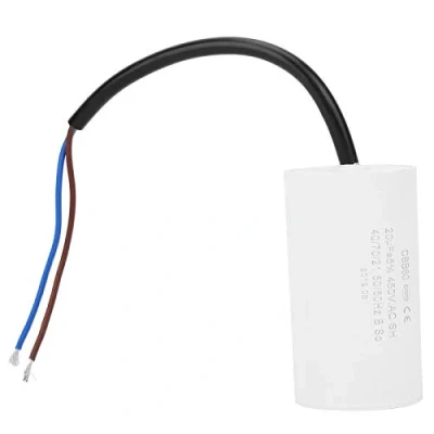 Imagen de Condensador de Arranque del Motor CBB60 450V 20uF, Microfaradio con Cable Conductor