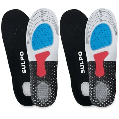Imagen de SULPO Pack de 2 Plantillas espolón calcáneo para zapatos con talón gel trabajo deportivas Suelas M, L, XL