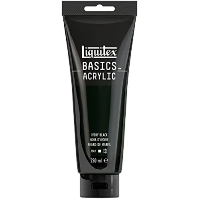 Imagen de Liquitex Basic Acrylic Tubo de Pintura Acrílica, 250 ML, Negro (Negro Marfil Nuevo)