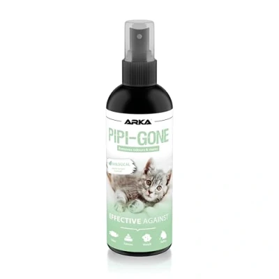 Imagen de ARKA Pipi Way Cat 100 ml Eficaz eliminador de Manchas y olores, Elimina la orina Gato, heces, vómito Saliva en alfombras tapicería Forma Duradera.