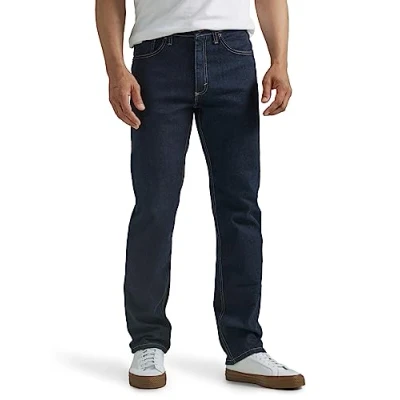 Imagen de Wrangler Vaqueros de corte recto para hombre, Mezclilla (Rinse Denim), 34W x 32L