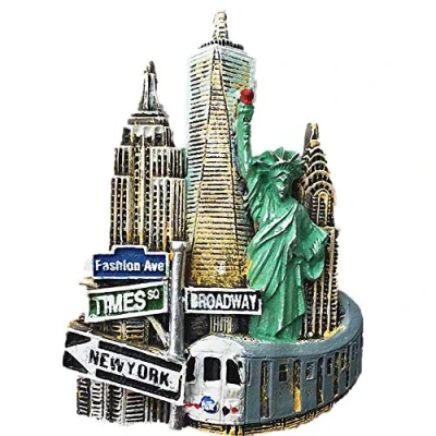 Imagen de imán 3D para nevera de Nueva York, Estados Unidos, recuerdo, decoración del hogar y la cocina, regalo recuerdo viaje
