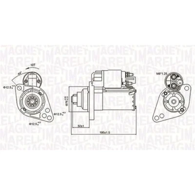 Imagen de MAGNETI MARELLI 063721294010 Motor de arranque 12 1,1 10 SEAT: Leon II Hatchback, Ibiza 3, Altea, VOLKSWAGEN: Golf 5, AUDI: A3 Sportback, Hatchback