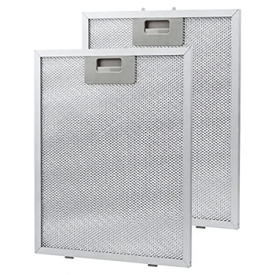 Imagen de Antoble Filtro Campana extractora Compatible con Teka &amp; CATA y NODOR (Plata, 320 x 260 mm, 2 Piezas)