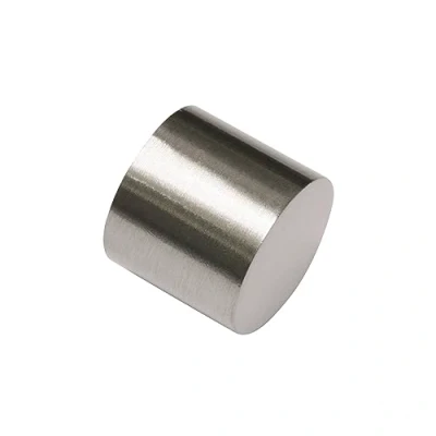 Imagen de GARDINIA Remate para barras de cortina aluminio con aspecto acero inoxidable Ø 16 mm, 2 piezas