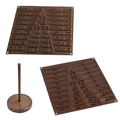 Imagen de C3D Molde de Silicona para Chocolate Preparar un arbol Navidad, Color marrón