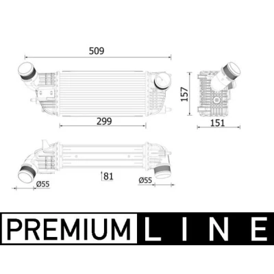 Imagen de MAHLE ORIGINAL CI 613 000P Intercooler