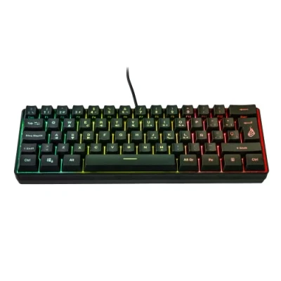 Imagen de SureFire Kingpin X1 60% Gaming Teclado Español, Multimedia Pequeño y Móvil RGB con Iluminación, 25 Teclas Anti Ghosting, Disposición Española QWERTY