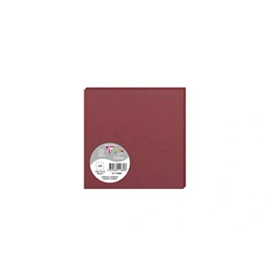 Imagen de Clairefontaine 11880C Un paquet de 25 cartes Pollen 13,5x13,5 cm 210g, Bordeaux