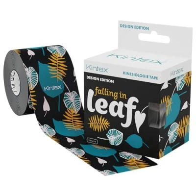 Imagen de KINTEX Cinta Kinesiologica Kinesiotape con Diseño Resistente al Agua y a la Piel, 5cmx5m, para Deporte, Cintas Elásticas Fisioterapia Venda Elástica Adhesiva (Falling in Leaf)