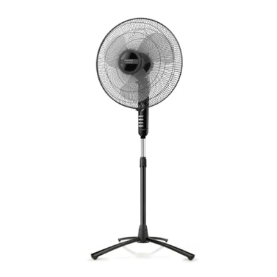 Imagen de Taurus Bergen 16C Ventilador de pie giratorio, altura ajustable, sistema oscilación, temporizador y 3 velocidades, aspas 40 cm diámetro, negro, 45 W