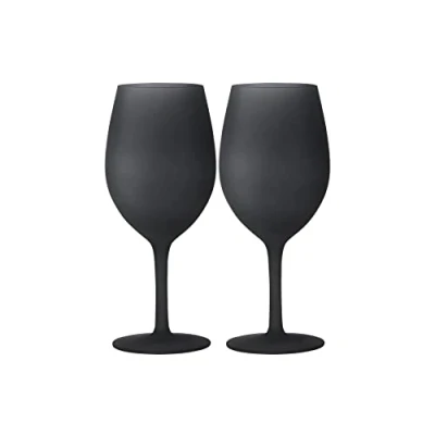 Imagen de BRUNNER 0830184N.C1M Juego de copas irrompibles 2 unidades, Wineglass Blacksatin, 60 Cl, Negro