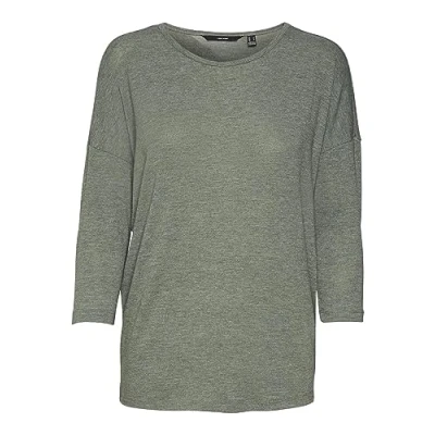 Imagen de VERO MODA Vmcarla 3/4 Top Ga Noos Camiseta de Manga Larga, Laurel Wreath, L para Mujer